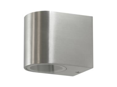 Zdjęcie: Kinkiet ogrodowy aluminiowy Boston GU10 owalny w dół satynowy szczotkowany POLUX