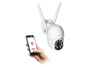 Zdjęcie: Kamera zewnętrzna obrotowa, 4MP, Wi-Fi, pamięć, two-way talk ORNO