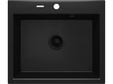 Zdjęcie: Zlewozmywak Andante nero granit 1K 600x520x210, space saver DEANTE