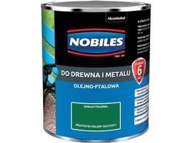 Zdjęcie: Emalia ftalowa półpołysk zielony soczysty Ftalonal 0,7 L NOBILES