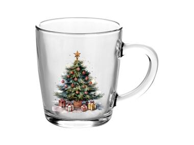 Zdjęcie: Kubek szklany 350 ml świąteczne drzewko colorbox ALTOMDESIGN