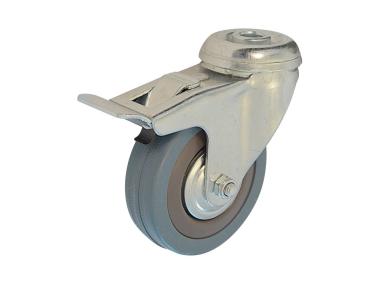 Zdjęcie: Zestaw jezdny obrotowy z hamulcem 100 mm, 65 kg otwór METRO