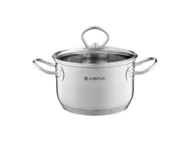 Zdjęcie: Garnek ze stali nierdzewnej Acero z pokrywką 16 cm 2,1 L AMBITION