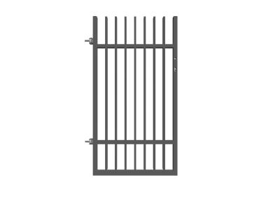 Zdjęcie: Furtka Anika 0,90 m, 1,80 m, stal ocynk+RAL7016 struktura lewa POLBRAM