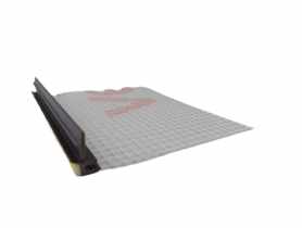 Listwa PVC BP13 Mini U L300 6/3 orzech ciemny, z siatką i z uszczelką BELLA PLAST