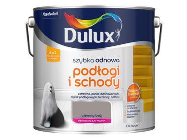 Zdjęcie: Farba Szybka Odnowa Podłogi-Schody 2,5 L ciemny beż DULUX