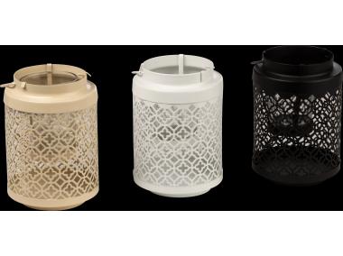 Zdjęcie: Latarnia metalowa 10 x 15 cm szklany świecznik VOG