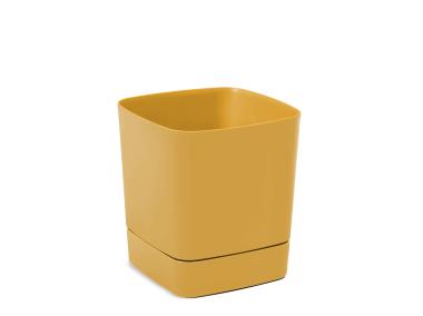 Zdjęcie: Donica z podstawką Clima 250x250 mm musztardowy LAMELA
