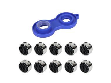 Zdjęcie: Zestaw aeratorów M24 antykamiennych, z kluczem 10 sztuk TYCNER