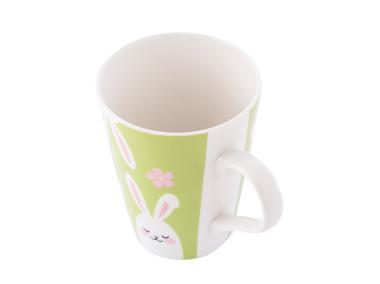 Zdjęcie: Kubek stożek 420 ml dekoracja białe zajączki ALTOM DESIGN
