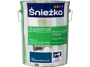 Zdjęcie: Emalia Supermal niebieski ciemny F530 5L ŚNIEŻKA