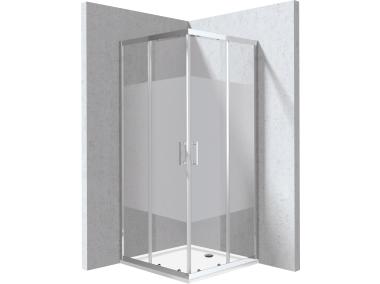 Zdjęcie: Kabina prysznicowa Funkia Evo z brodzikiem kwadratowa 90x90 cm - wzór pas DEANTE