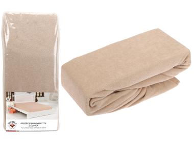 Zdjęcie: Prześcieradło frotte z gumką 200x200x30 cm beige RAVI