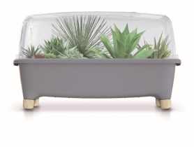 Szklarnia Respana Planter Wood High Set szary kamienny PROSPERPLAST