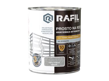 Zdjęcie: Gruntoemalia prosto na rdzę szary 0,75L RAFIL