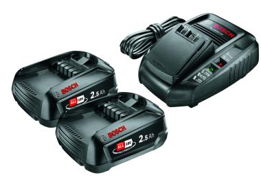 Zdjęcie: Ładowarka + 2 baterie 2,5 Ah 18 V Bosch Zielony BOSCH