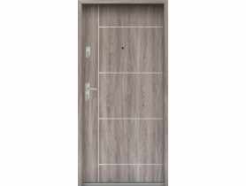 Drzwi wejściowe do mieszkań Bastion A-65 Dąb japoński 90 cm prawe OSPŁ KR CENTER