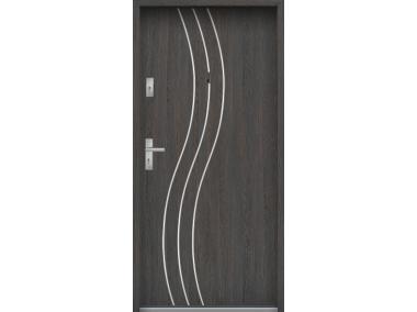 Zdjęcie: Drzwi wejściowe do mieszkań Bastion R-60 Wenge deska 80 cm prawe OSP KR CENTER