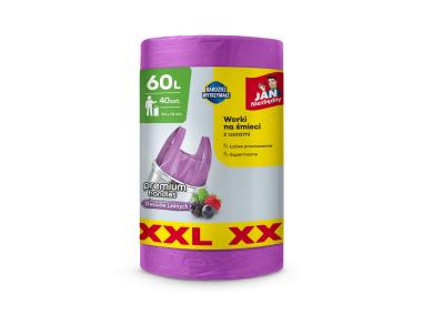 Zdjęcie: Worki HD T-shirt XXL o zapachu owoców leśnych 60 L 40 sztuk JAN NIEZBĘDNY