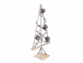 Choinka z szyszkami ozdoba świąteczna 24x14x50 cm TIN TOURS