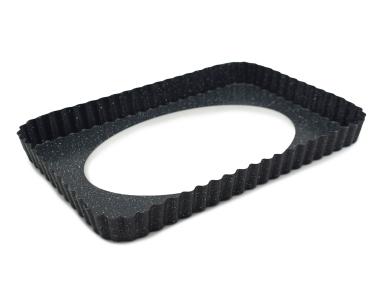 Zdjęcie: Blacha do ciasta nieprzywieralna forma do tarty wyjmowane dno 31 x 21 cm marmurek MEYERHOFF