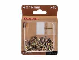 Wkręt utwardzany do drewna 4,0x16 mm blister 40 szt .KOELNER