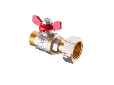 Zdjęcie: Zawór kulowy z ruchomą nakrętką  w/z 3/4"x1" z motylkiem CALIDO