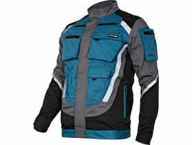 Bluza czarno-szaro-turkusowa z pasami odblaskowymi XL LAHTI PRO