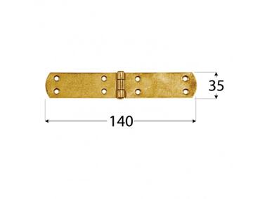 Zdjęcie: Zawias francuski 140x35x2,5 mm ZF140 DMX