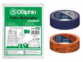 Zestaw ochronny folia i dwie taśmy BLUE DOLPHIN