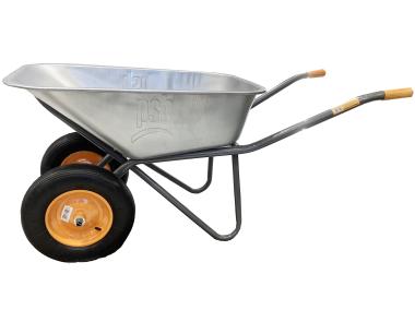 Zdjęcie: Taczka ogrodowa dwukołowa ocynkowana 140 L PSB