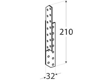 Zdjęcie: Łącznik krokwowy prawy 21x3,2 cm LK4 DMX