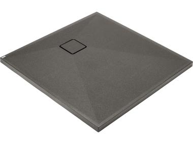 Zdjęcie: Brodzik Correo kwadratowy Antracyt/Titanium, granitowy 90x90 cm DEANTE