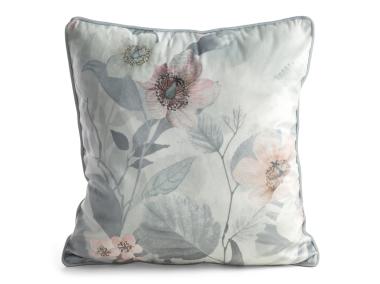 Zdjęcie: Poszewka dekoracyjna na poduszkę Elia 45x45 cm biało-srebrna EUROFIRANY