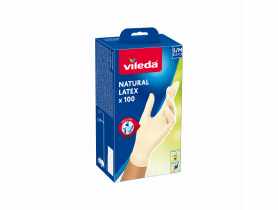 Rękawice lateksowe Natural Latex S/M 100 sztuk VILEDA