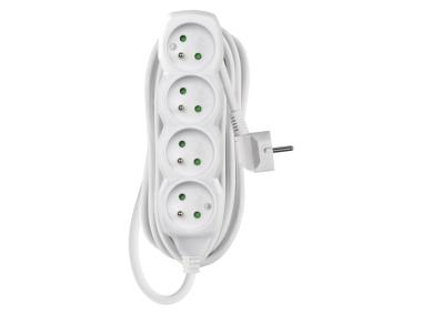 Zdjęcie: Przedłużacz 5 m, 4 gniazda, biały, PVC, 1,5 mm2 EMOS
