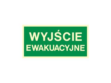 Zdjęcie: znaczenie "Wyjście ewakuacyjne" 20x40 cm METRO