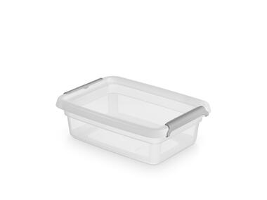 Zdjęcie: Pojemnik z pokrywką i klipsami 14x19x6 cm 1 L (2212) Basestore ORPLAST