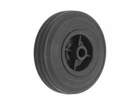 Koło kauczukowe czarne 125 mm, 125 kg METRO