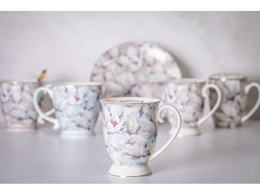 Zdjęcie: Kubek Magnolia błękitna na stopce 320 ml dekoracja Moja kochana ALTOM DESIGN