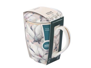 Zdjęcie: Kubek Magnolia błękitna na stopce 320 ml dekoracja Moja kochana ALTOM DESIGN