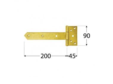 Zdjęcie: Zawias budowlany 200x45x1,5 mm DMX