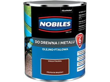 Zdjęcie: Emalia ftalowa półpołysk brązowy Ftalonal 0,7 L NOBILES