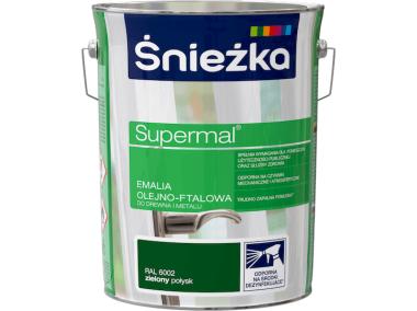 Zdjęcie: Emalia Supermal zielony RAL6002 5L ŚNIEŻKA