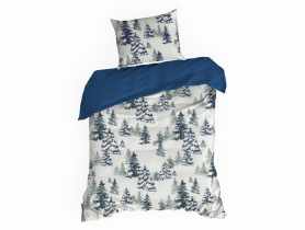 Komplet pościeli bawełnianej z nadrukiem świątecznym Natal 140x200 cm, 70x80 cm - 1 szt. EUROFIRANY