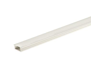 Zdjęcie: Kształtownik z kołnierzem do taśmy LED 14x7 mm - 1 m osłonka mleczna CEZAR