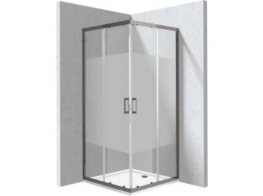 Zdjęcie: Kabina prysznicowa Funkia Evo z brodzikiem kwadratowa 80x80 cm - wzór pas DEANTE