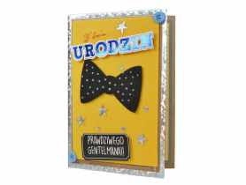 Karnet FR-007 Urodziny - mucha, męskie KUKARTKA