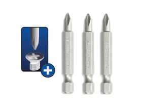 Końcówki wkrętakowe Phillips PH2x50 mm 3 szt. blister DEDRA