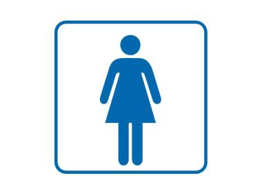 Zdjęcie: Oznaczenie "WC damskie" 14,8x14,8 cm folia METRO